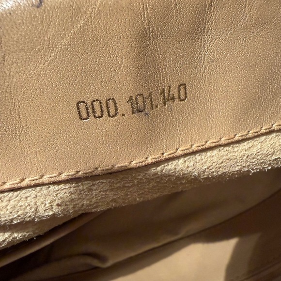 Vintage Gucci GG Monogram Boston Bag Tan Leather Trim top handle FLAW - Picture 8 of 16
